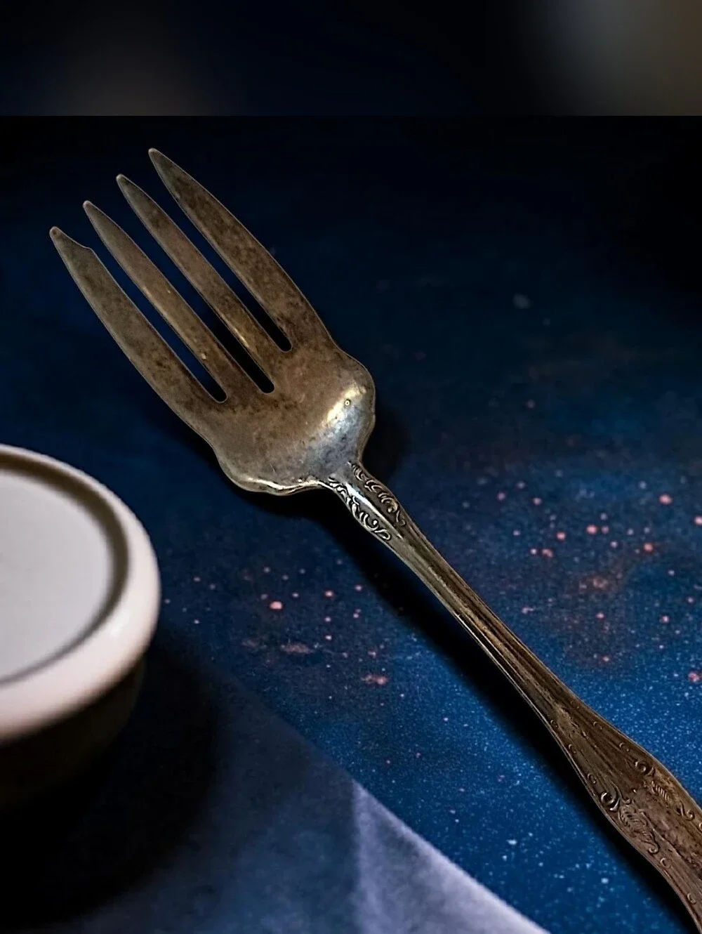 National Silver Co QUEEN ELIZABETH Pattern SilverPlate Meat Serving Fork Antique
